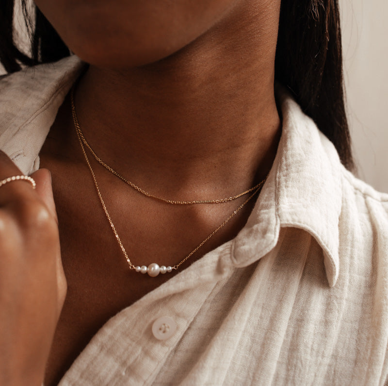 Personalised jewellery - KBN Jewellery - handmade jewellery – custom jewellery gifts – dainty necklace – stacking necklace – layering bracelet – simple bracelet – affordable jewellery – Australian made jewellery – squashed chain – unique chain 