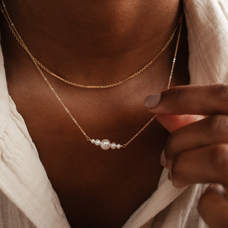 Personalised jewellery - KBN Jewellery - handmade jewellery – custom jewellery gifts – dainty necklace – stacking necklace – layering bracelet – simple bracelet – affordable jewellery – Australian made jewellery – squashed chain – unique chain 