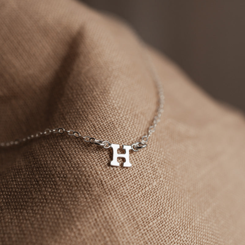 Love Notes Necklace • Asymmetrical Tiny Initial Necklace - Choose Number of Initials