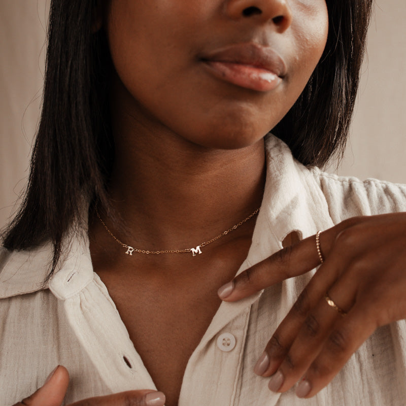 Personalised jewellery - KBN Jewellery - handmade jewellery – Personalised Jewellery gifts – Dainty jewellery- Dainty necklace - initial necklace – family initial necklace 