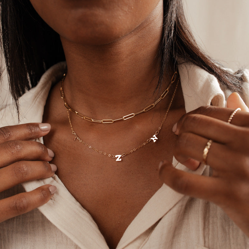 Personalised jewellery - KBN Jewellery - handmade jewellery – Personalised Jewellery gifts – Dainty jewellery- Dainty necklace - initial necklace – family initial necklace 