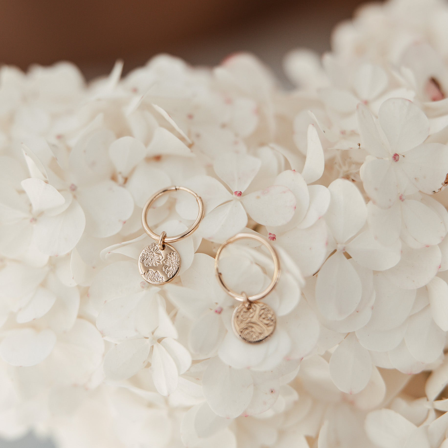 Personalised jewellery - KBN Jewellery - handmade jewellery – Personalised Jewellery gifts – personalised earrings – symbol earrings – simple hoops – kid friendly earrings – personalised hoop earrings – flower earrings – birth flower jewellery – dainty earrings