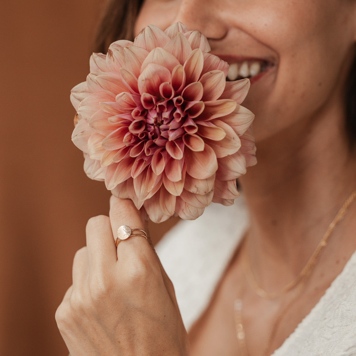 Personalised jewellery - KBN Jewellery - handmade jewellery – Personalised Jewellery gifts – Dainty jewellery- Dainty ring – flower stamped ring – family flowers – kids birth flowers – birth flower ring – personalised flower stamped ring – dainty ring – pendant ring – personalised ring  