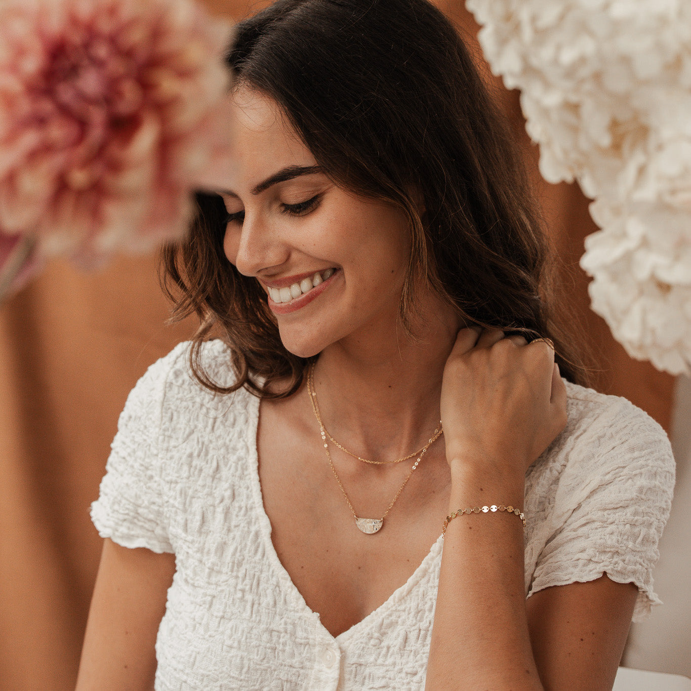 Personalised jewellery - KBN Jewellery - handmade jewellery – Personalised Jewellery gifts – Dainty jewellery- Dainty necklace – flower stamp necklace – birth month flower jewellery – flower necklace 