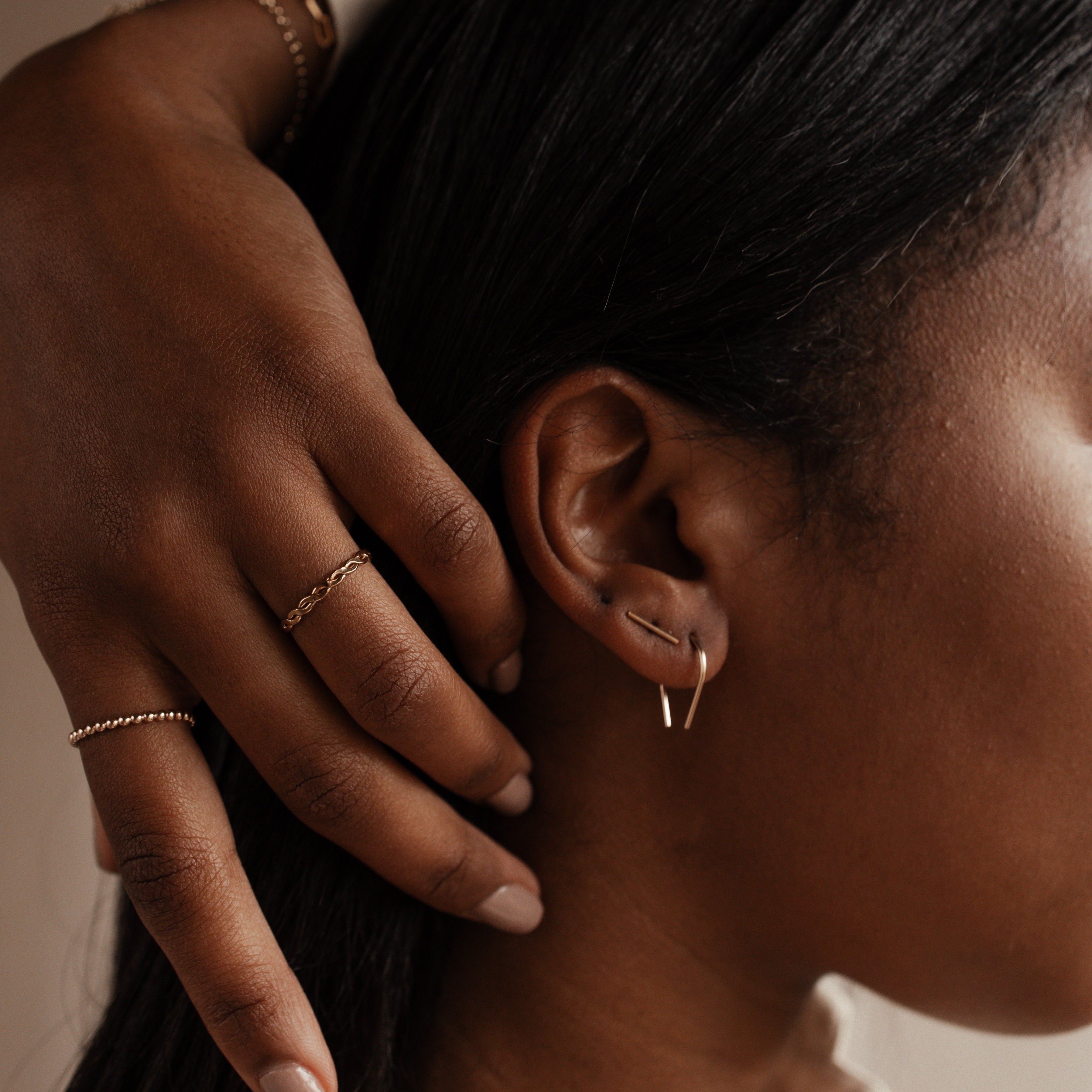 Personalised jewellery – handmade jewellery – KBN jewellery – Australian made jewellery – handmade earrings – bar studs – everyday earrings – short bar earrings 