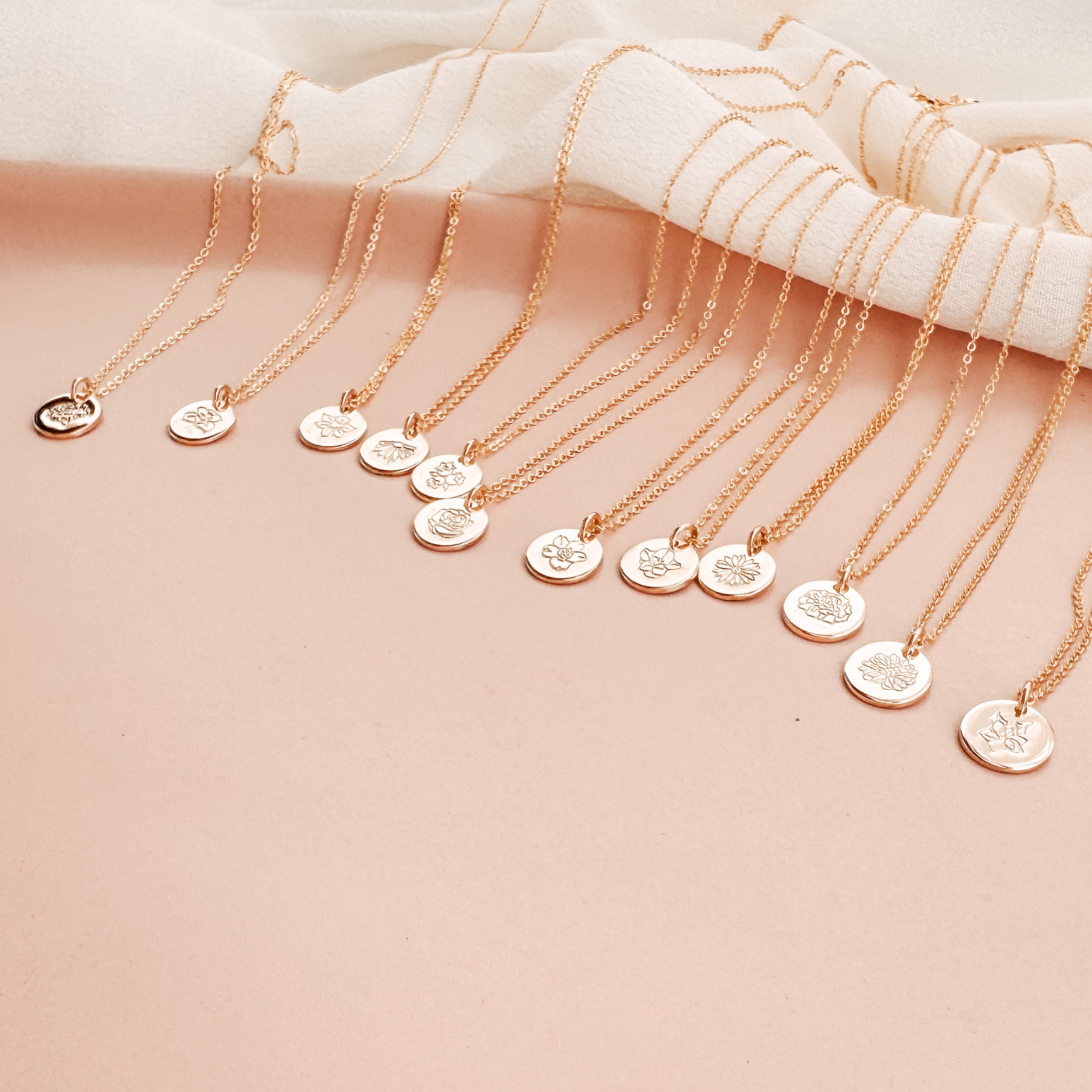 Personalised jewellery - KBN Jewellery - handmade jewellery – custom jewellery gifts – dainty necklace – medium pendant necklace – May Birth flower necklace – birthday necklace – may birthday gift – dainty jewellery – birth flower and initial necklace – everyday jewellery – lily of the valley flower necklace 