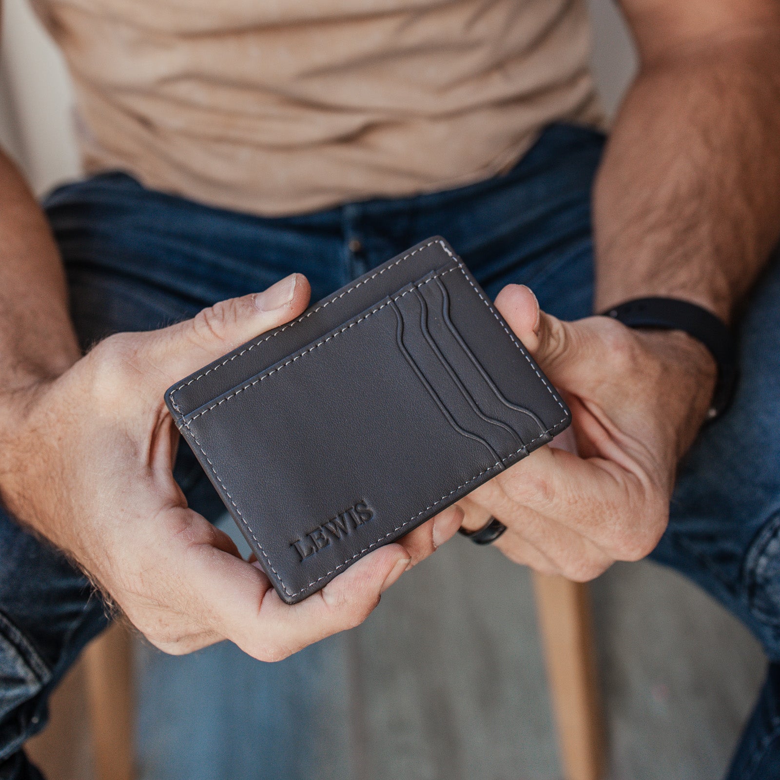 Personalised jewellery - KBN Jewellery - handmade jewellery – Personalised Jewellery gifts – personalised wallet – wallet for men – leather personalised wallet – personalised men wallet – personalised slimline cardholder – men’s cardholder 