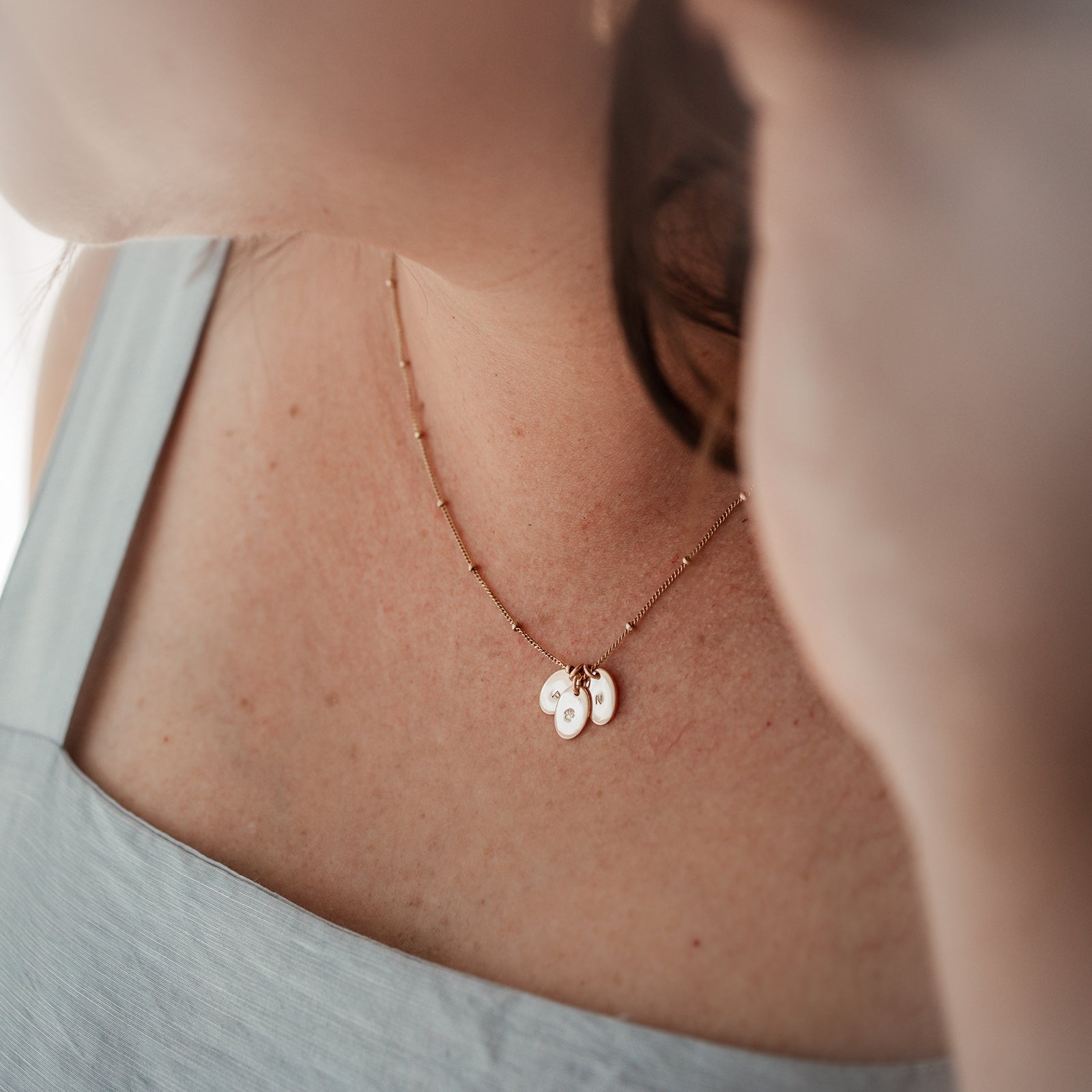 Personalised jewellery - KBN Jewellery - handmade jewellery – Personalised Jewellery gifts – Dainty jewellery- Dainty necklace - initial necklace – symbol necklace – bead chain – tiny pendant – children initial 