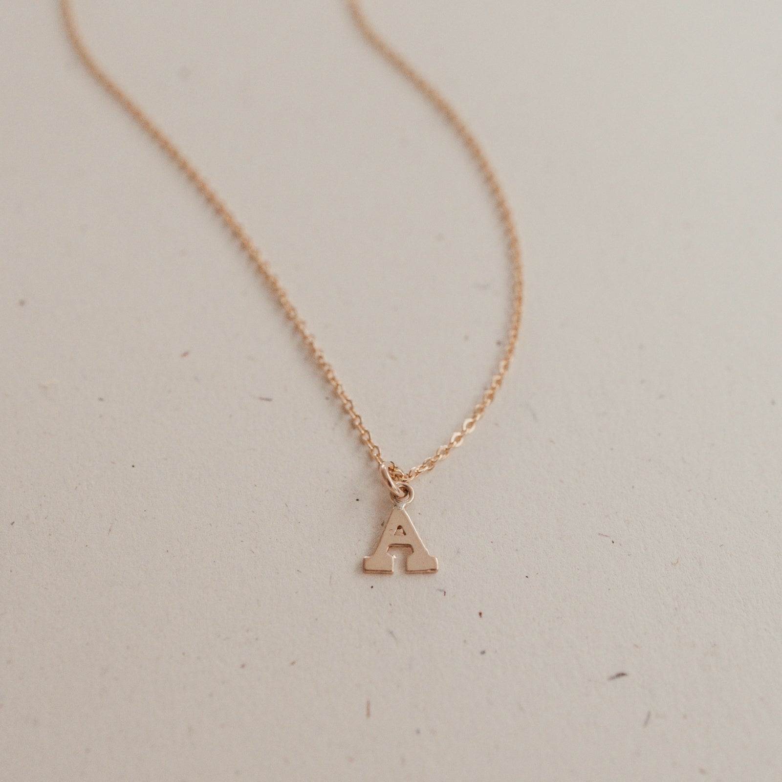 Personalised jewellery – handmade jewellery – KBN jewellery – Australian made jewellery – initial necklace – single letter necklace – children’s initial necklace 