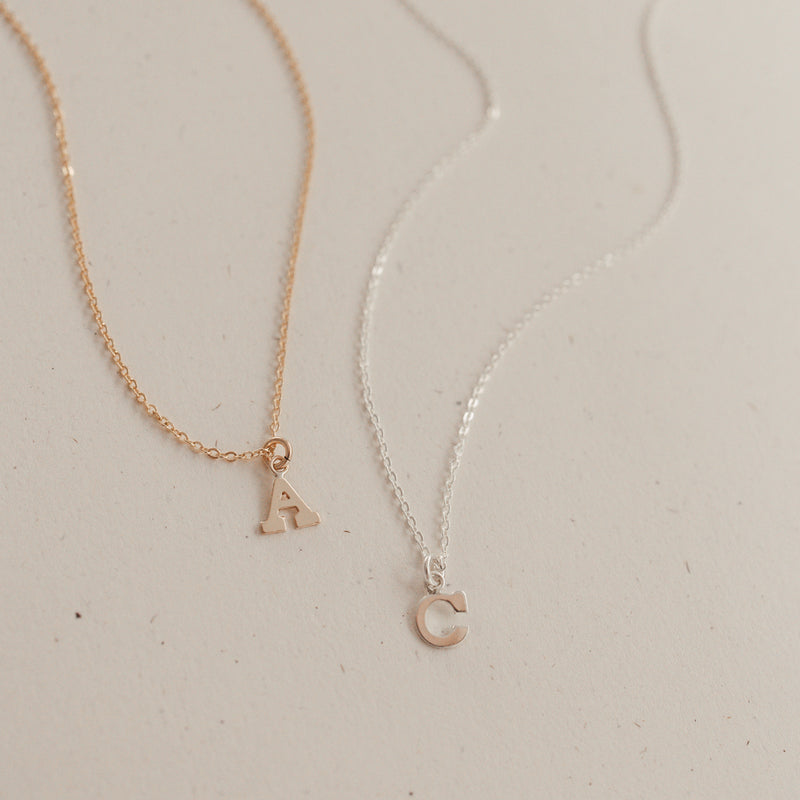 Love Letters Necklace • Tiny Initial Necklace - Choose Number of Initials