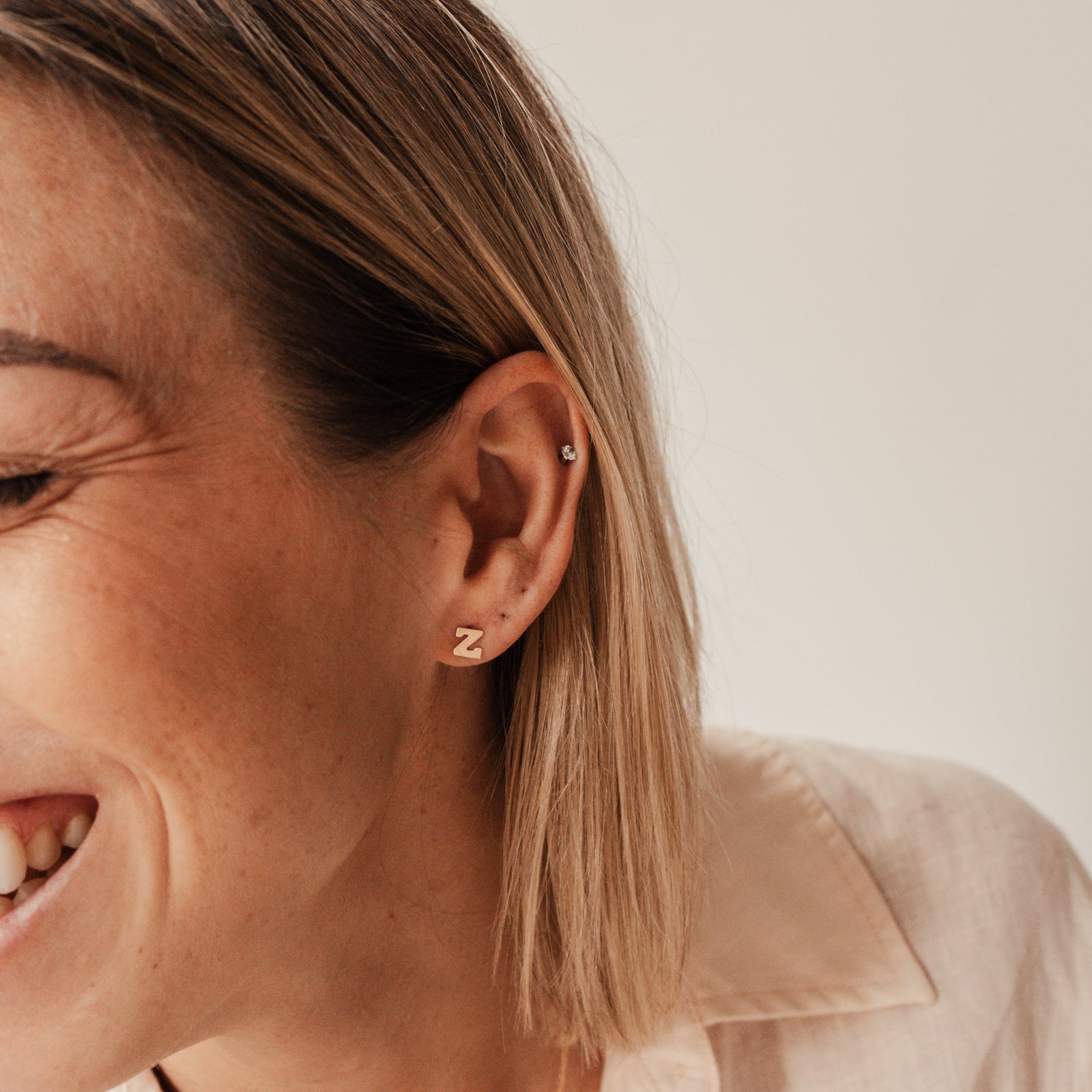 Personalised jewellery - KBN Jewellery - handmade jewellery – Personalised Jewellery gifts – Australian Made – initial stud earrings – letter initial earring – children initials studs 