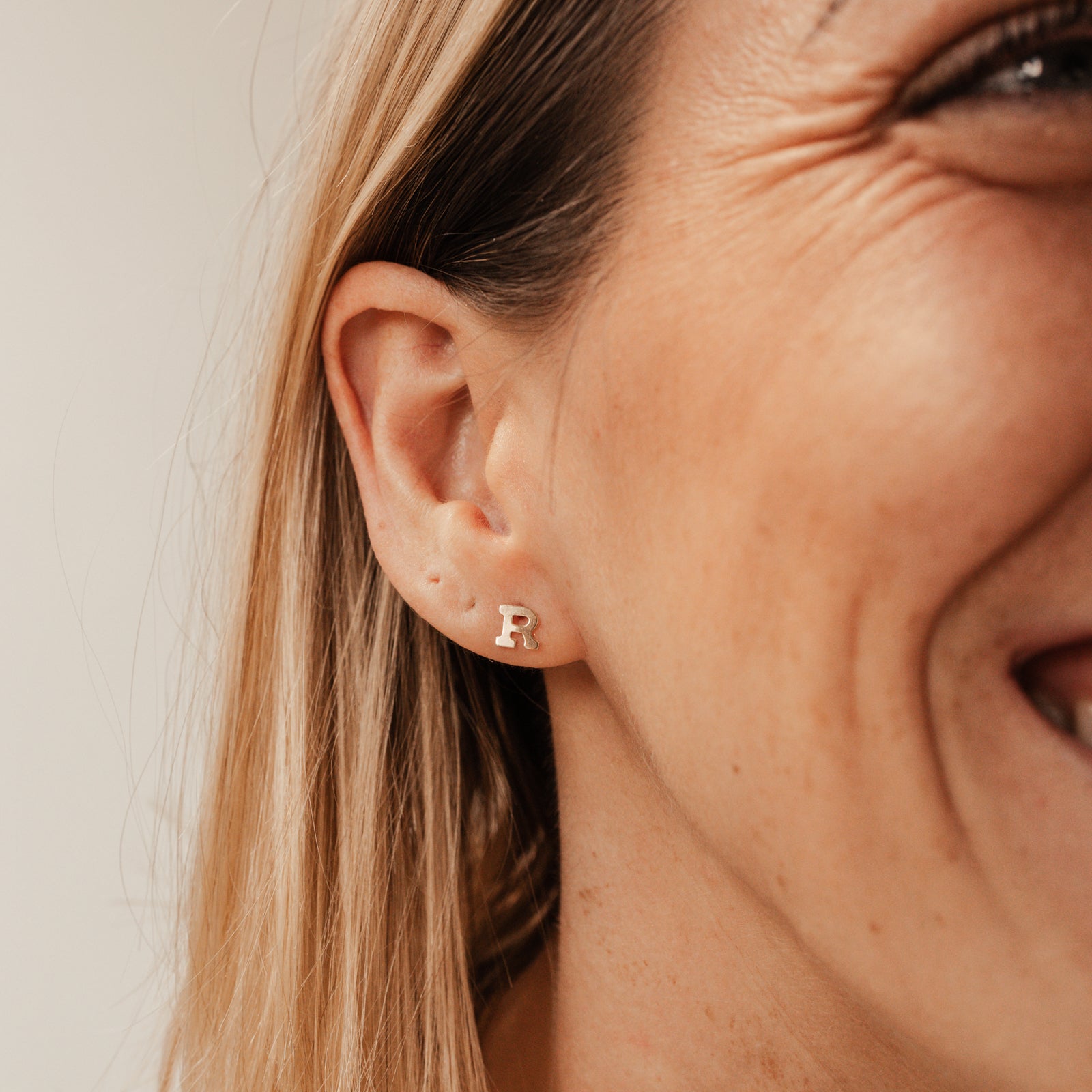 Personalised jewellery - KBN Jewellery - handmade jewellery – Personalised Jewellery gifts – Australian Made – initial stud earrings – letter initial earring – children initials studs 