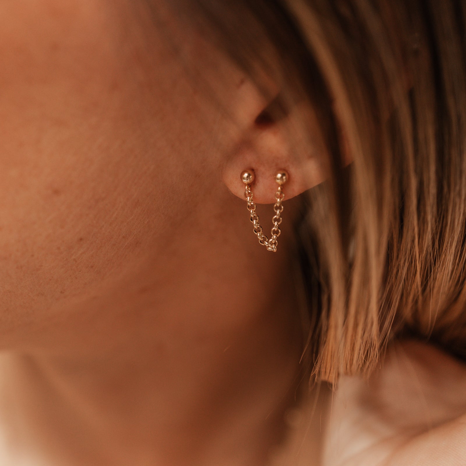 Personalised jewellery - KBN Jewellery - handmade jewellery – Personalised Jewellery gifts – Dainty jewellery- chain earrings – two earrings in one – connecting earrings – studs – handmade earrings 