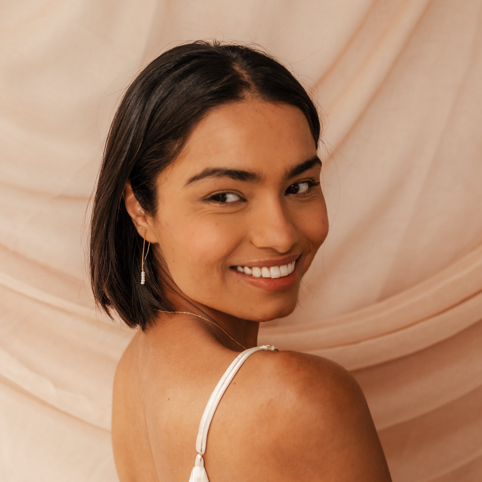 Personalised jewellery - KBN Jewellery - handmade jewellery – Personalised Jewellery gifts – Dainty jewellery- Dainty earrings – pearl earrings – thread through earrings – handmade earrings – real pearl earrings – Australian made earrings 