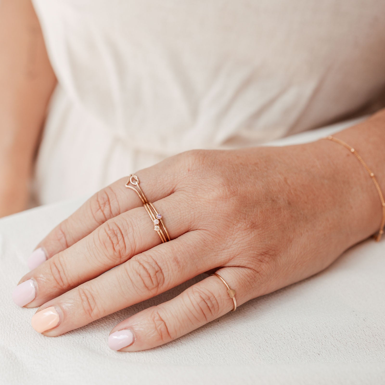 Personalised jewellery – handmade jewellery – KBN jewellery – dainty ring – birth month ring – birthstone ring – affordable ring – hope and happiness  ring – June  stone rings – birthstone ring – stacking ring – purple stone ring 