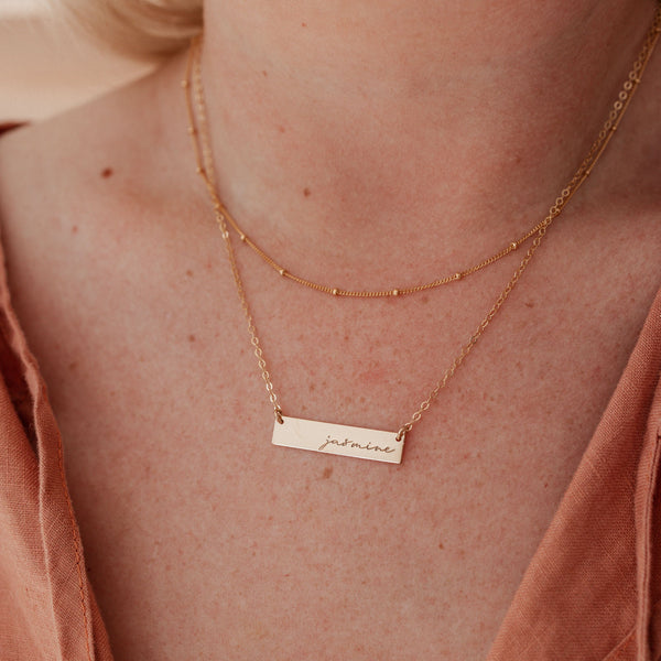 Indi • Short Bar Necklace