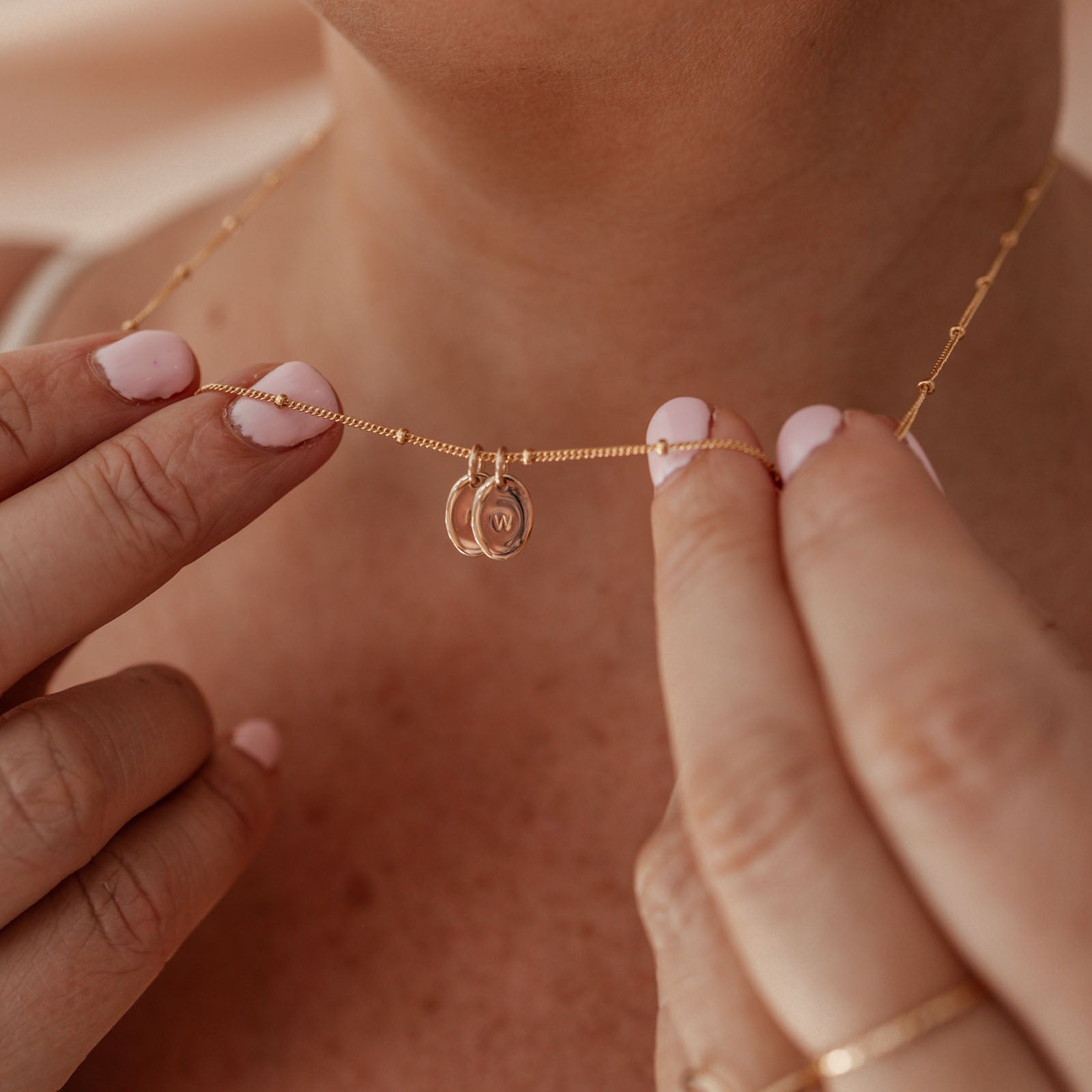 Personalised jewellery - KBN Jewellery - handmade jewellery – Personalised Jewellery gifts – Dainty jewellery- Dainty necklace - initial necklace – symbol necklace – bead chain – tiny pendant – children initial