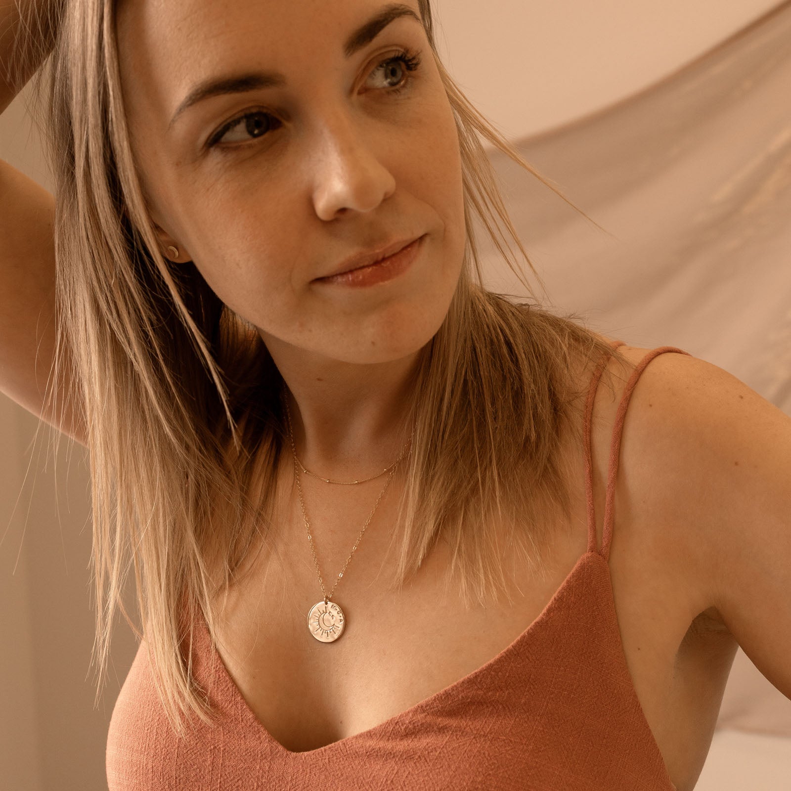 Personalised jewellery - KBN Jewellery - handmade jewellery – custom jewellery gifts – dainty necklace – Australian made – Moon necklace – sun moon and stars necklace – personalised necklace – initial necklace 