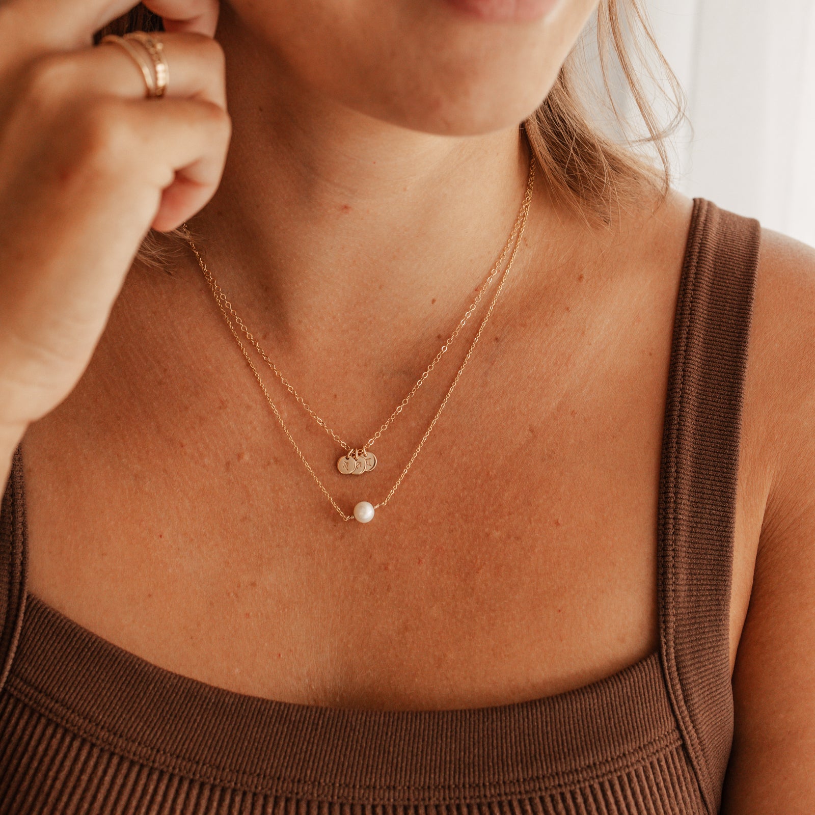 Florence • Tiny Pendant Necklace • Choose Number of Pendants – KBN Jewellery