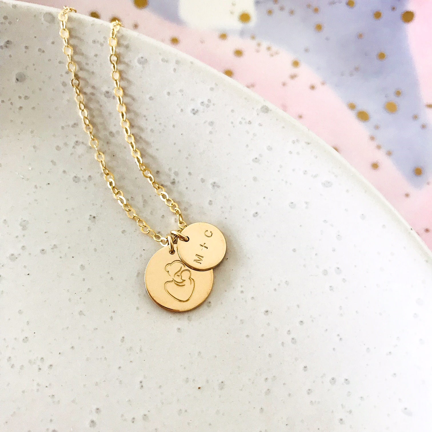 Personalised jewellery - KBN Jewellery - handmade jewellery – Personalised Jewellery gifts – Australian Made – Mumma bear necklace – first time mum present – Midwife gift – mother figure gift idea – gift ideas for mum – initial necklace 