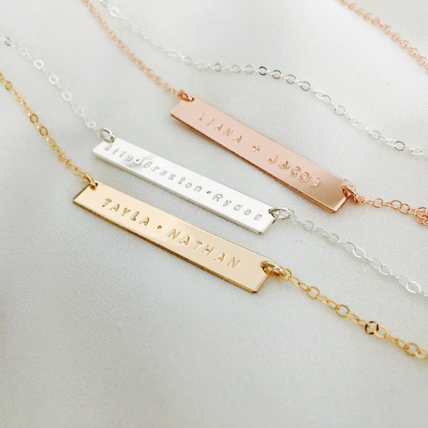 Mia • Long Bar Necklace