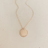 extra large pendant necklace goldfill sterling silver rose goldfill pendant necklace disc necklace 