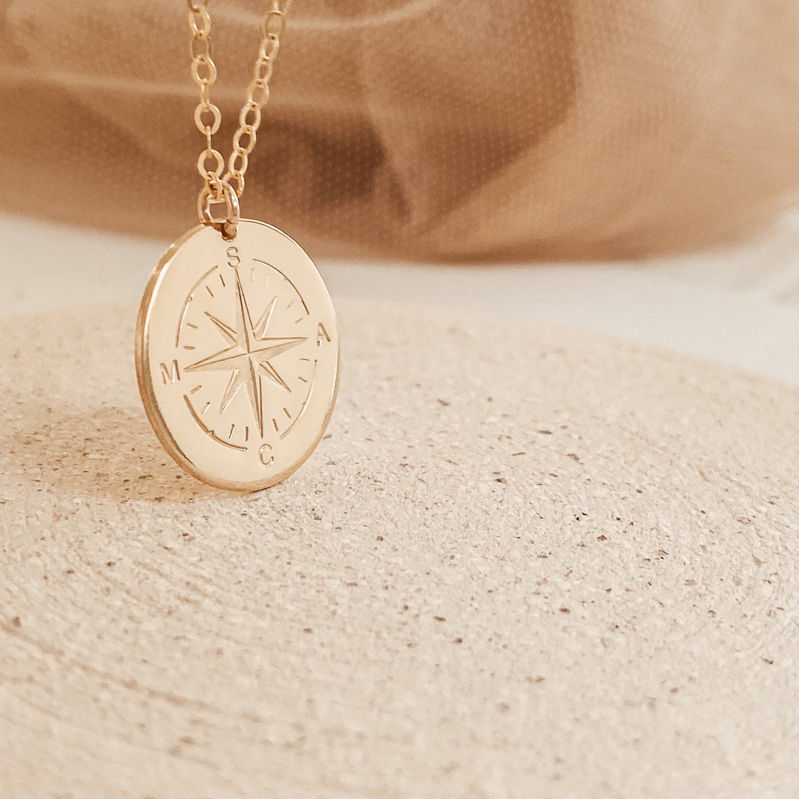 Personalised jewellery - KBN Jewellery - handmade jewellery – Personalised Jewellery gifts – Dainty jewellery- compass necklace – personalised compass pendant – compass pendant for necklace – initial necklace 