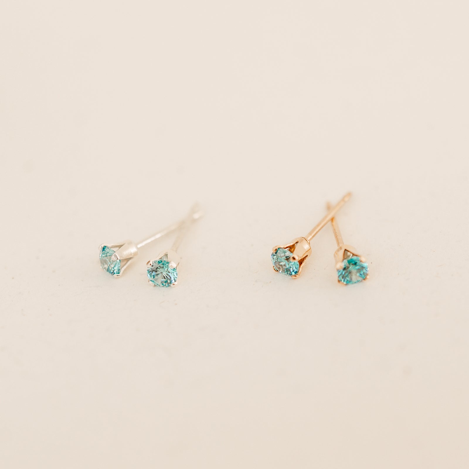 Personalised jewellery – handmade jewellery – KBN jewellery – dainty earrings – birth month earrings – birthstone earrings – affordable earrings – good fortune earrings – December  earrings – birthstone studs – stacking earrings – stone earrings – blue earrings 