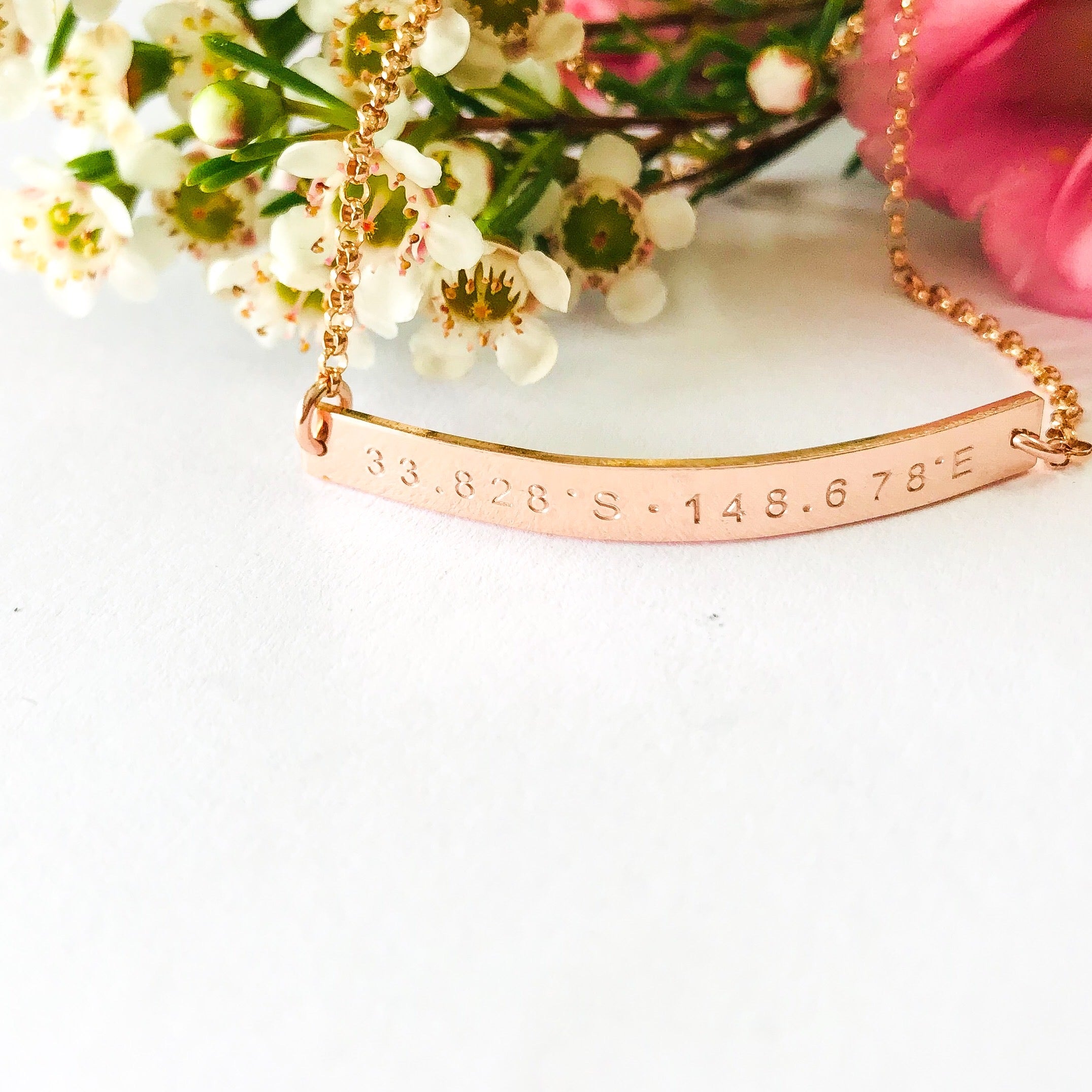 Personalised jewellery - KBN Jewellery - handmade jewellery – Personalised Jewellery gifts – Dainty jewellery- Dainty bracelet – bar bracelet – name bracelet – initial bracelet – I.D bracelet – allergy alert bracelet – medical alert  bracelet – roman numeral bracelet 