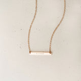 Eva • Short Skinny Bar Necklace