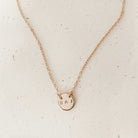 small pendant necklace fixed two hole symbol initial goldfill sterling silver rose goldfill delicate necklace 