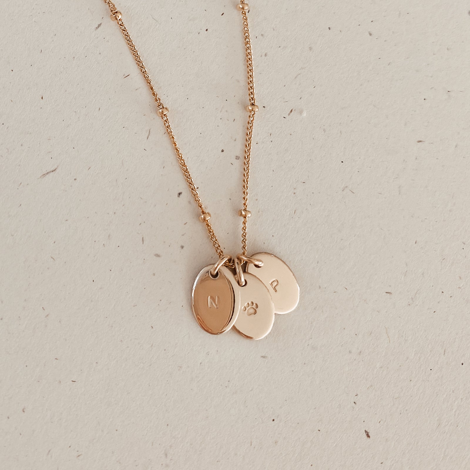 Personalised jewellery - KBN Jewellery - handmade jewellery – Personalised Jewellery gifts – Dainty jewellery- Dainty necklace - initial necklace – symbol necklace – bead chain – tiny pendant – children initial 