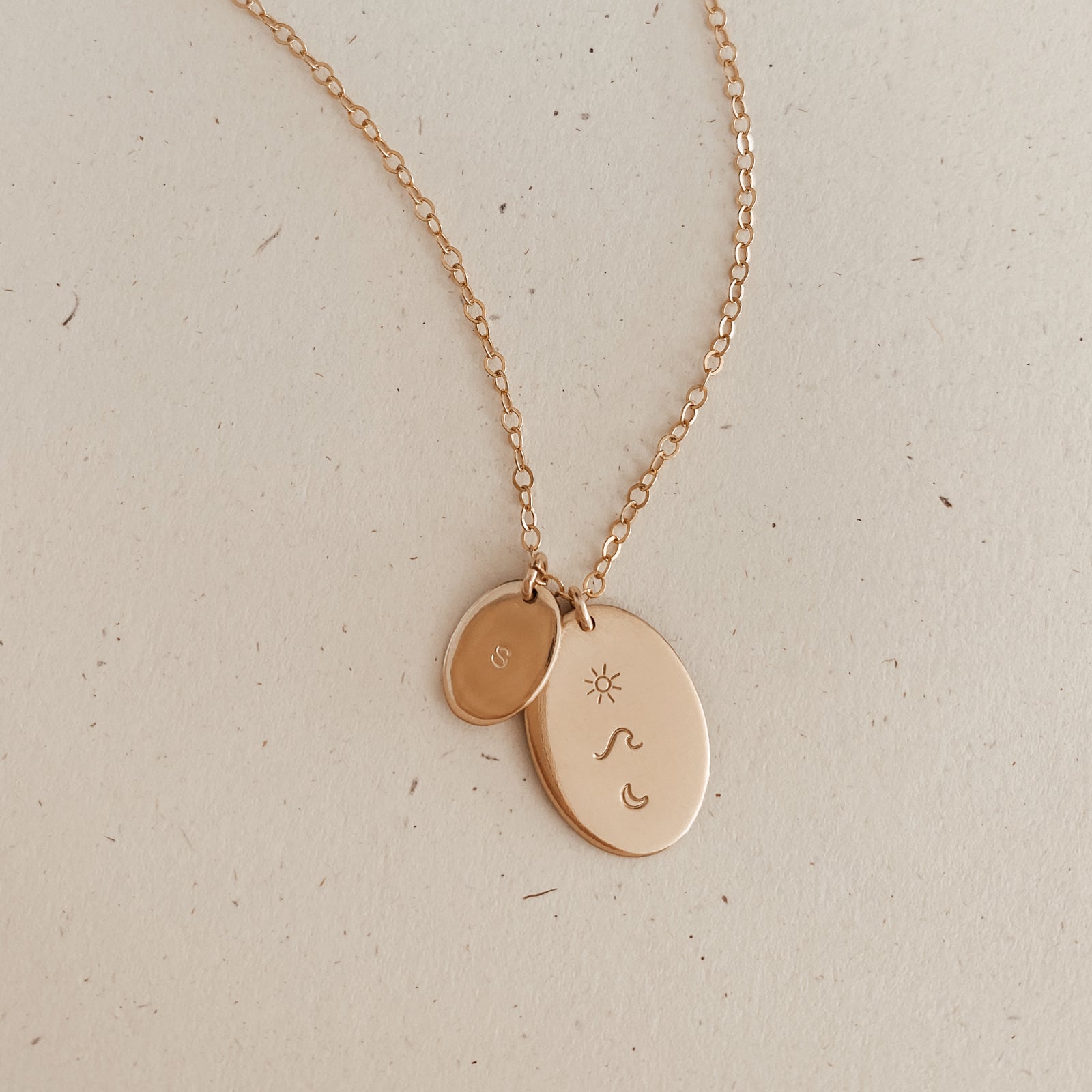 Personalised jewellery - KBN Jewellery - handmade jewellery – Personalised Jewellery gifts – Dainty jewellery- oval pendant necklace – large pendant necklace – symbol necklace – children initial necklace – family initial necklace 
