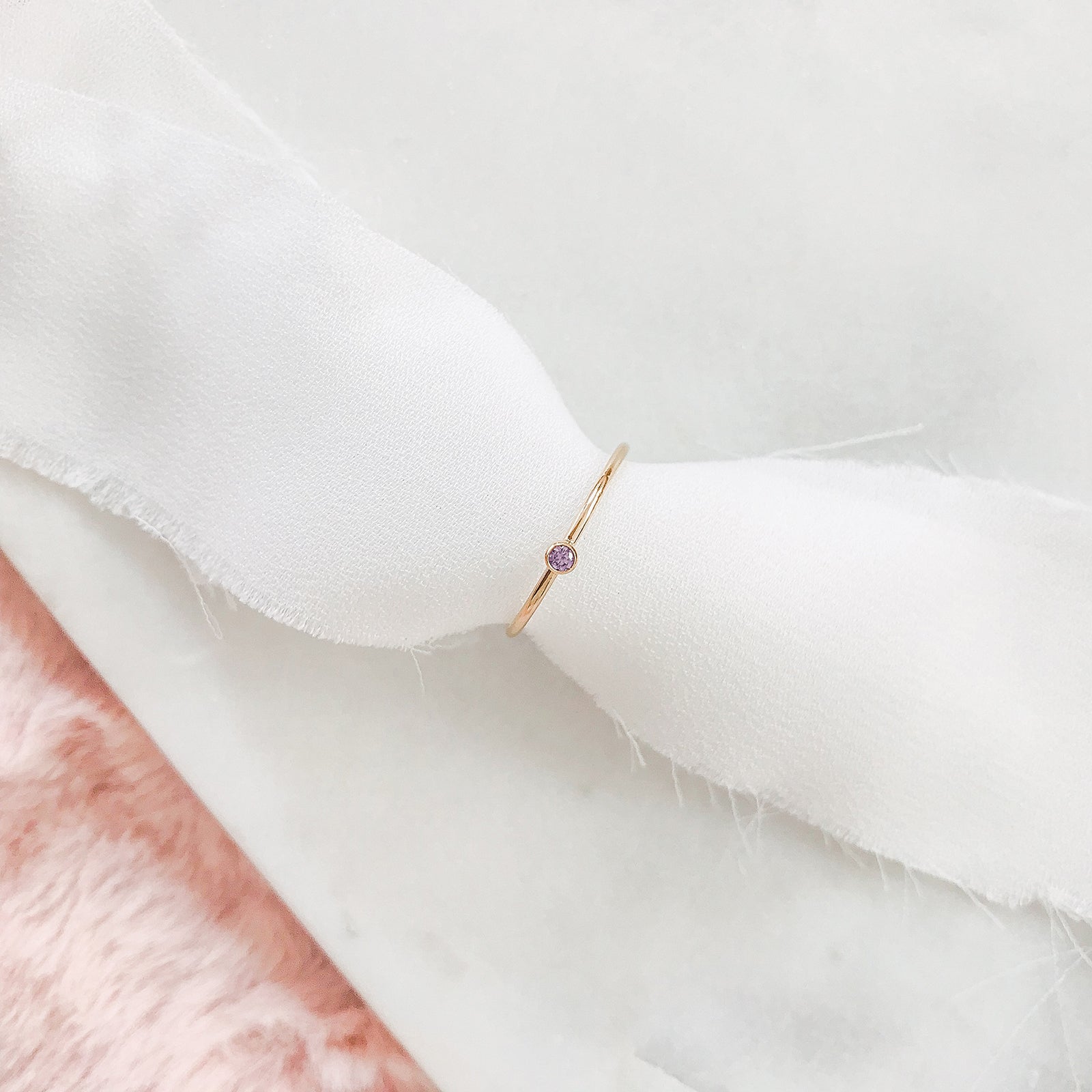 Personalised jewellery – handmade jewellery – KBN jewellery – dainty ring – birth month ring – birthstone ring – affordable ring – hope and happiness  ring – June  stone rings – birthstone ring – stacking ring – purple stone ring 