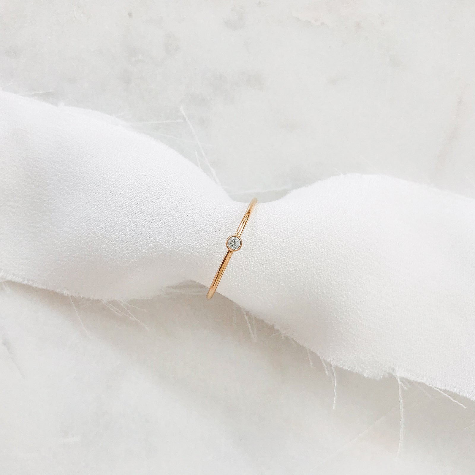 Personalised jewellery – handmade jewellery – KBN jewellery – dainty ring – birth month ring – birthstone ring – affordable ring – March birthstone ring– ring – personalised ring - 