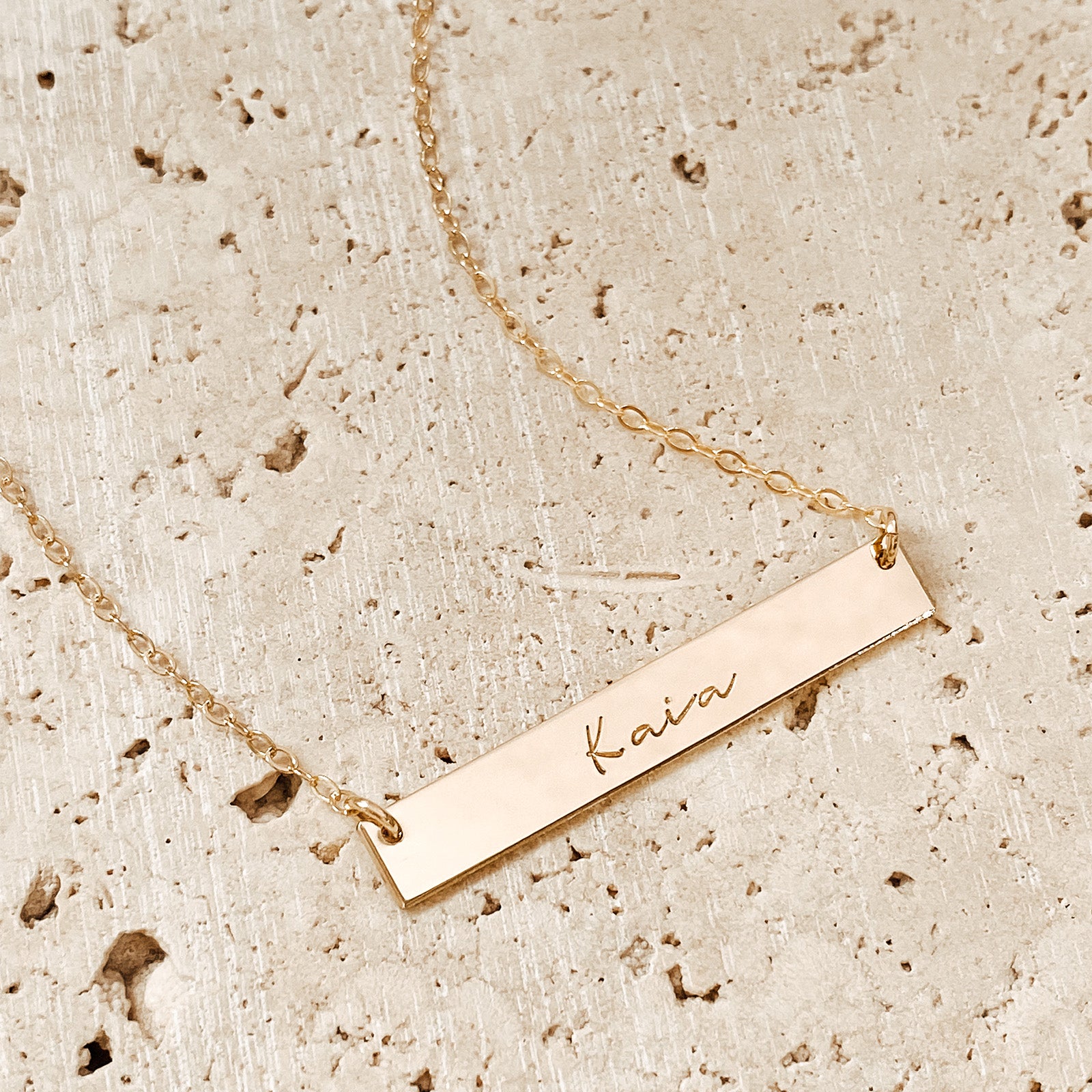 Personalised jewellery - KBN Jewellery - handmade jewellery – Personalised Jewellery gifts – Dainty jewellery- bar necklace – dainty bar necklace – personalised date necklace – roman numerals necklace – name bar necklace – words of affirmation necklace – long bar necklace – layering necklace – layering necklace inspiration – wedding gift idea – wedding gift idea for bride  