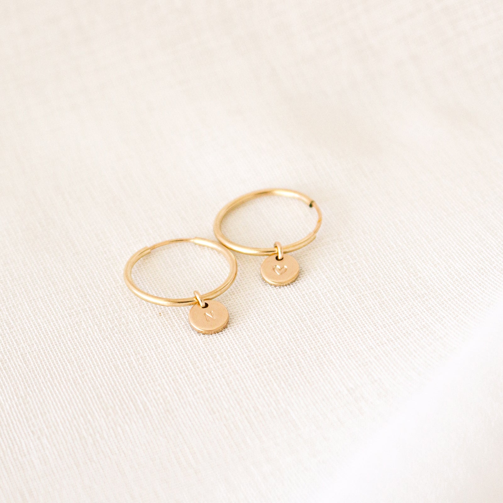 Personalised jewellery - KBN Jewellery - handmade jewellery – Personalised Jewellery gifts – dainty earrings – hoops earrings – sleepers – pendant earrings – everyday earrings – tiny hoops – tiny pendants – initial earrings – symbol earrings 