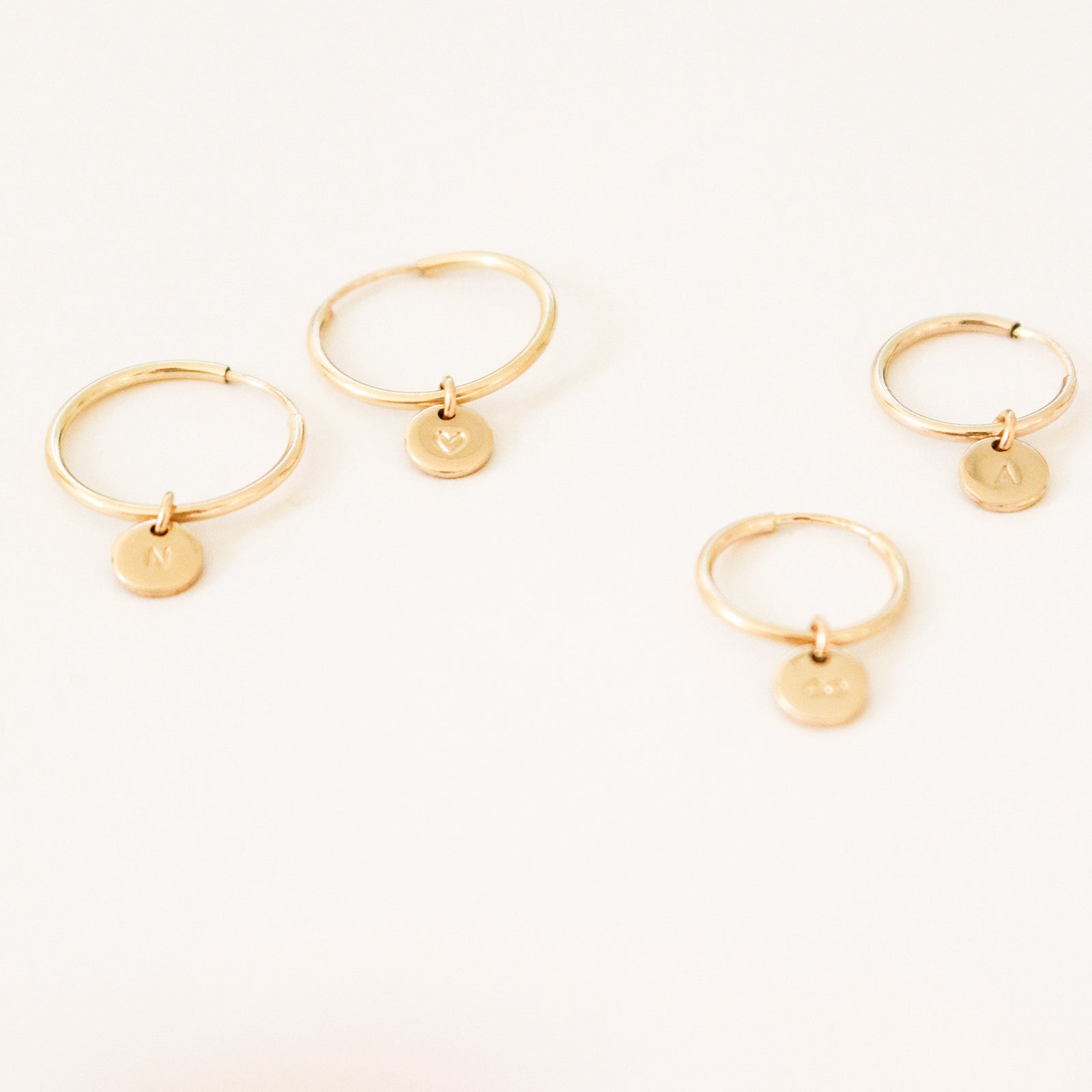 Personalised jewellery - KBN Jewellery - handmade jewellery – Personalised Jewellery gifts – dainty earrings – hoops earrings – sleepers – pendant earrings – everyday earrings – tiny hoops – tiny pendants – initial earrings – symbol earrings 