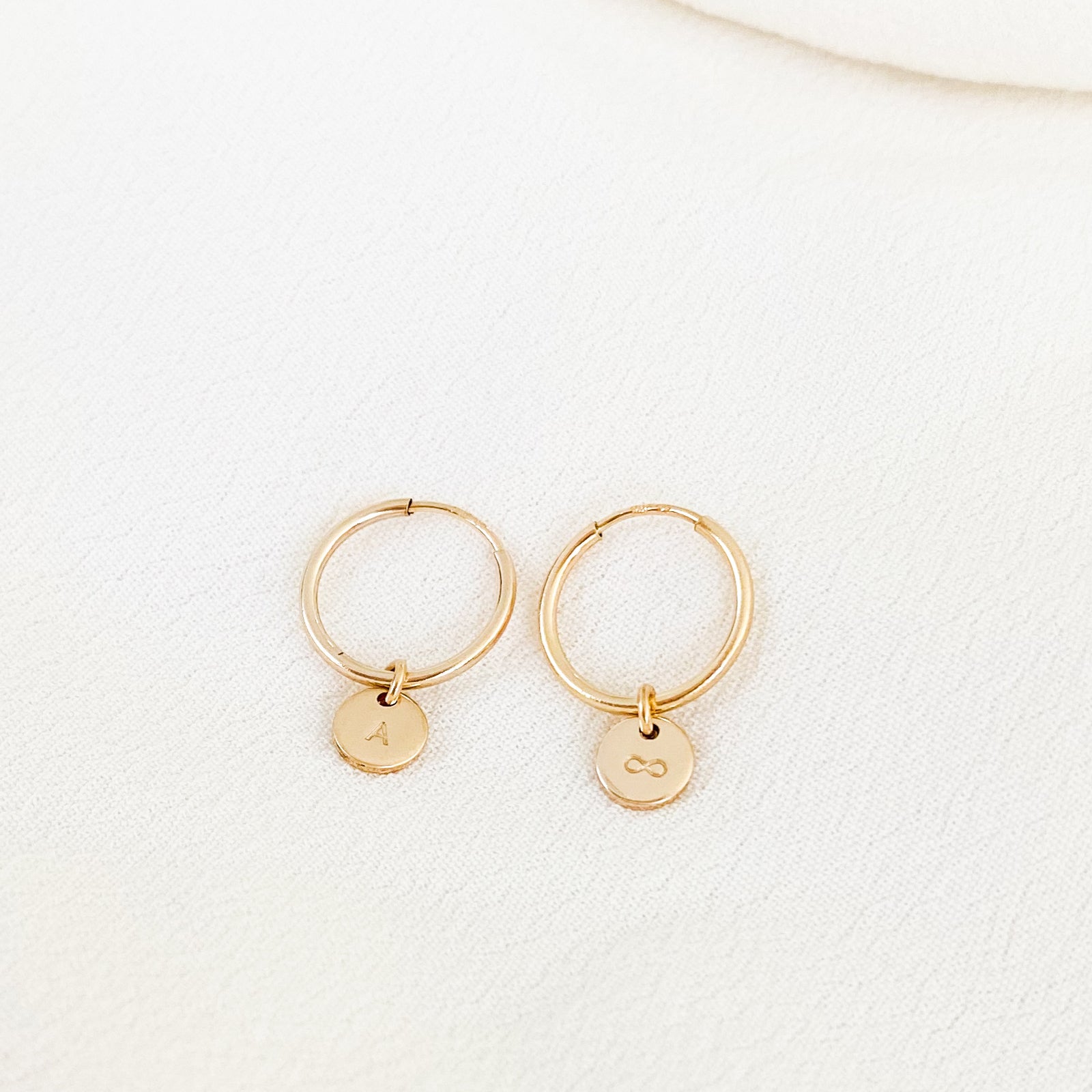 Personalised jewellery - KBN Jewellery - handmade jewellery – Personalised Jewellery gifts – dainty earrings – hoops earrings – sleepers – pendant earrings – everyday earrings – tiny hoops – tiny pendants – initial earrings – symbol earrings 