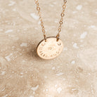 large pendant curved text tiny neat font tiny symbol initial goldfill sterling silver rose goldfill dainty delicate meaningfull dates children names roman numerals fixed pendant