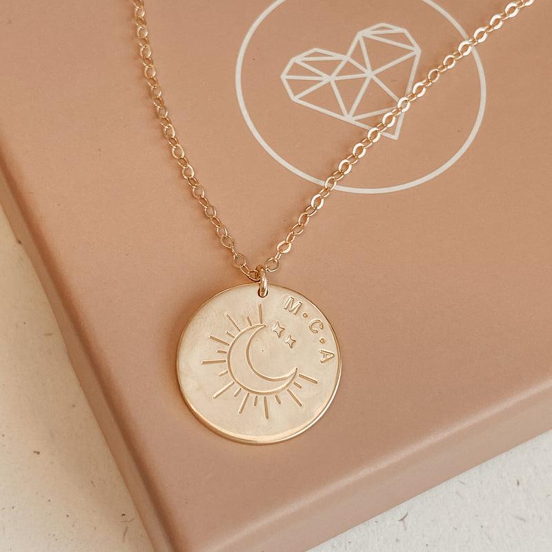 Sun, Moon & Stars • Extra Large Pendant Necklace