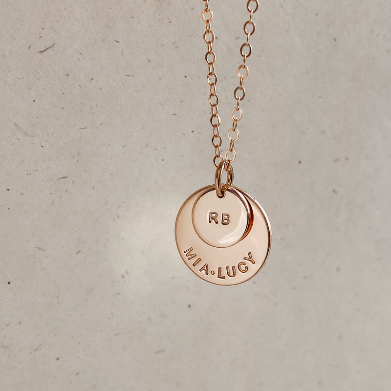 Soren • Large & Small Stacking Pendant Necklace