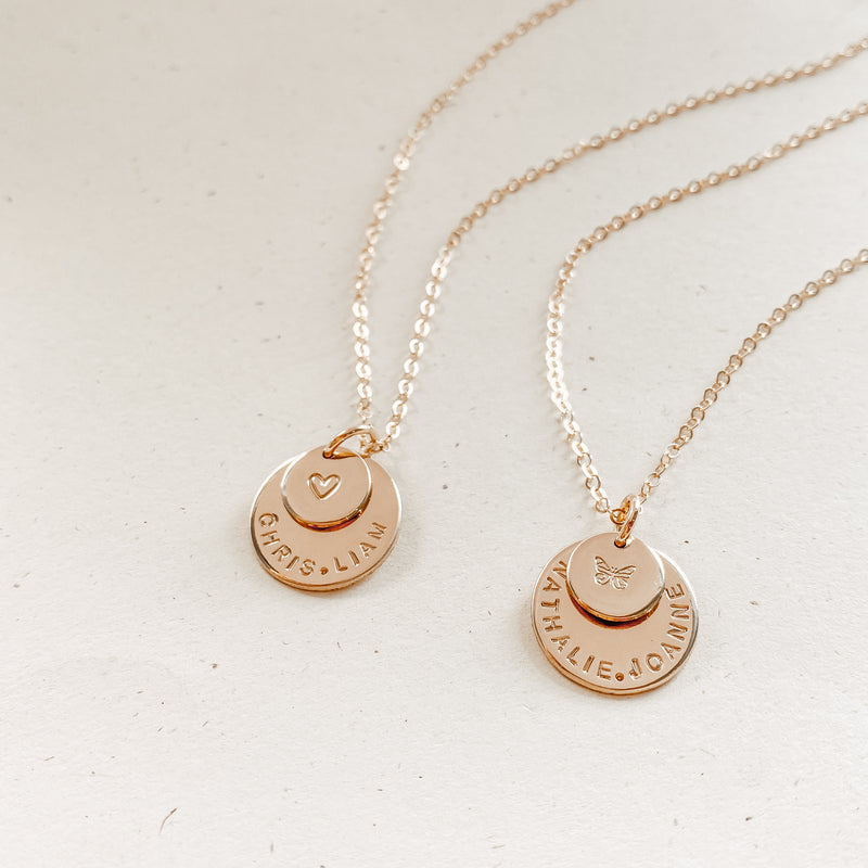 Soren • Large & Small Stacking Pendant Necklace