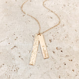 Mila • Double Hanging Bar Necklace • Long & Short Bars