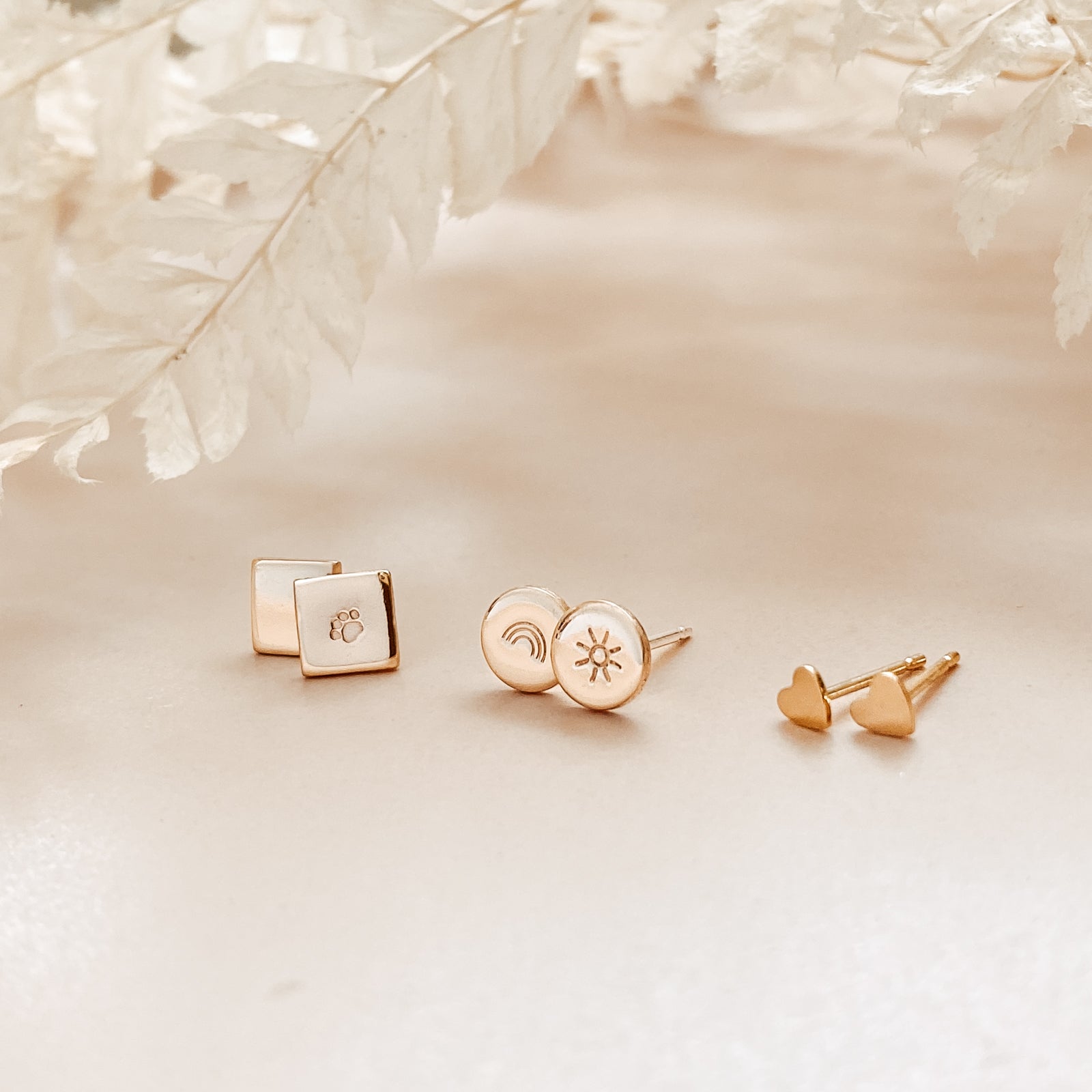 Tiny Heart earrings, store Heart studs,Dainty studs,Tiny studs , rise gold earrings, kids earrings, second piercing