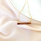 Eva • Short Skinny Bar Necklace