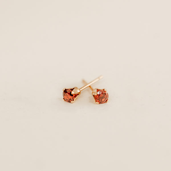 january birthstone studs garnet stone friendship trust symbol sterling silver goldfill