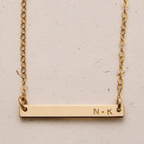 Tilly • Tiny Initial Bar Necklace