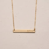 Eva • Short Skinny Bar Necklace