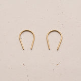 horseshoe earring goldfill sterling silver rose goldfill hypoallergenic materials